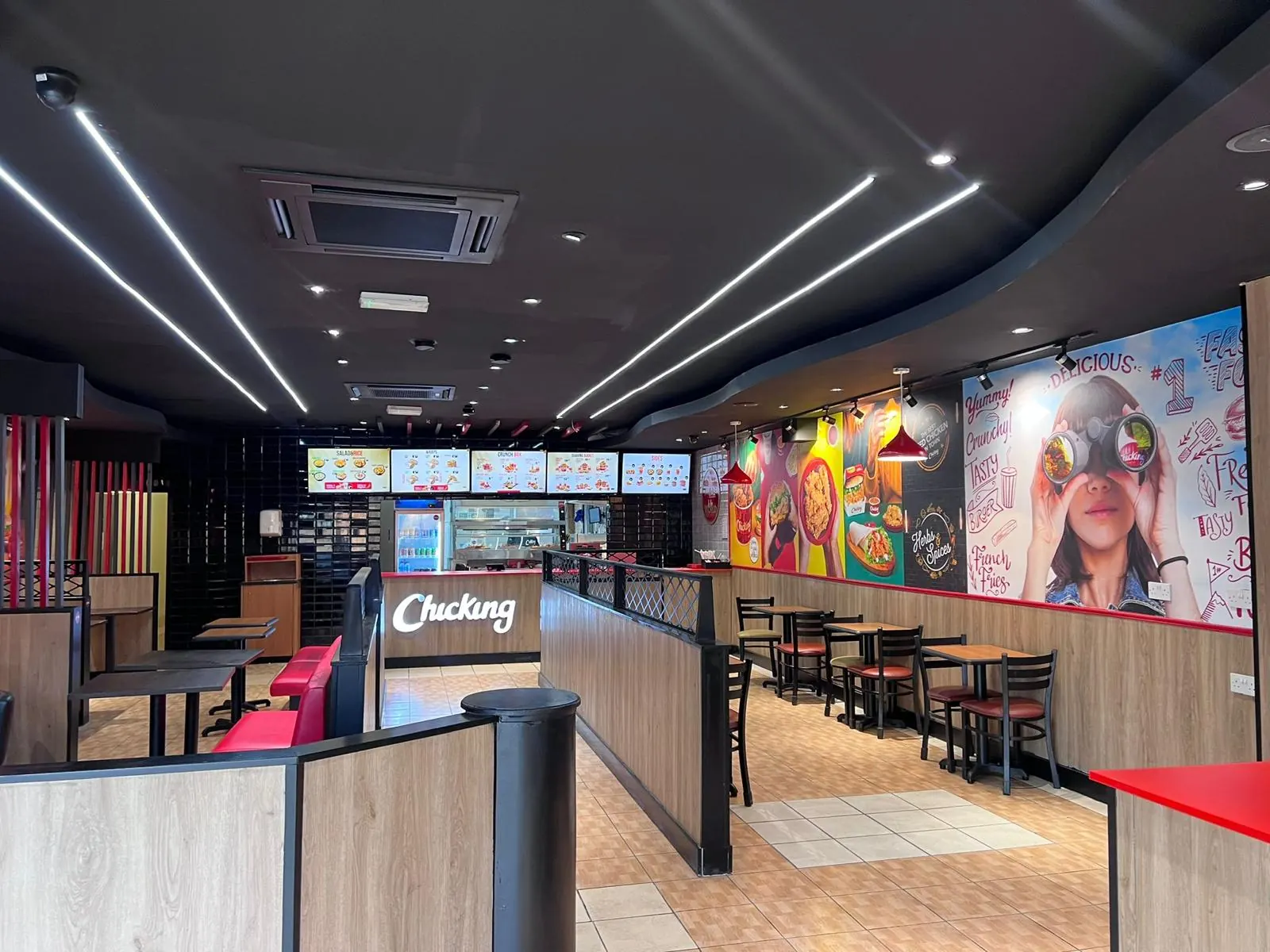 Finished Chicking takeaway dining area and counter, Wickford