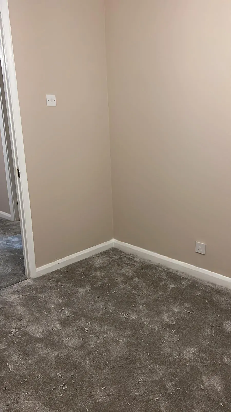Repainted bedroom with new carpet, Upminster